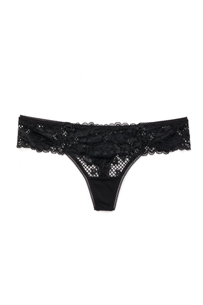 Cinthia Thong Panties, Alternate, color, Black