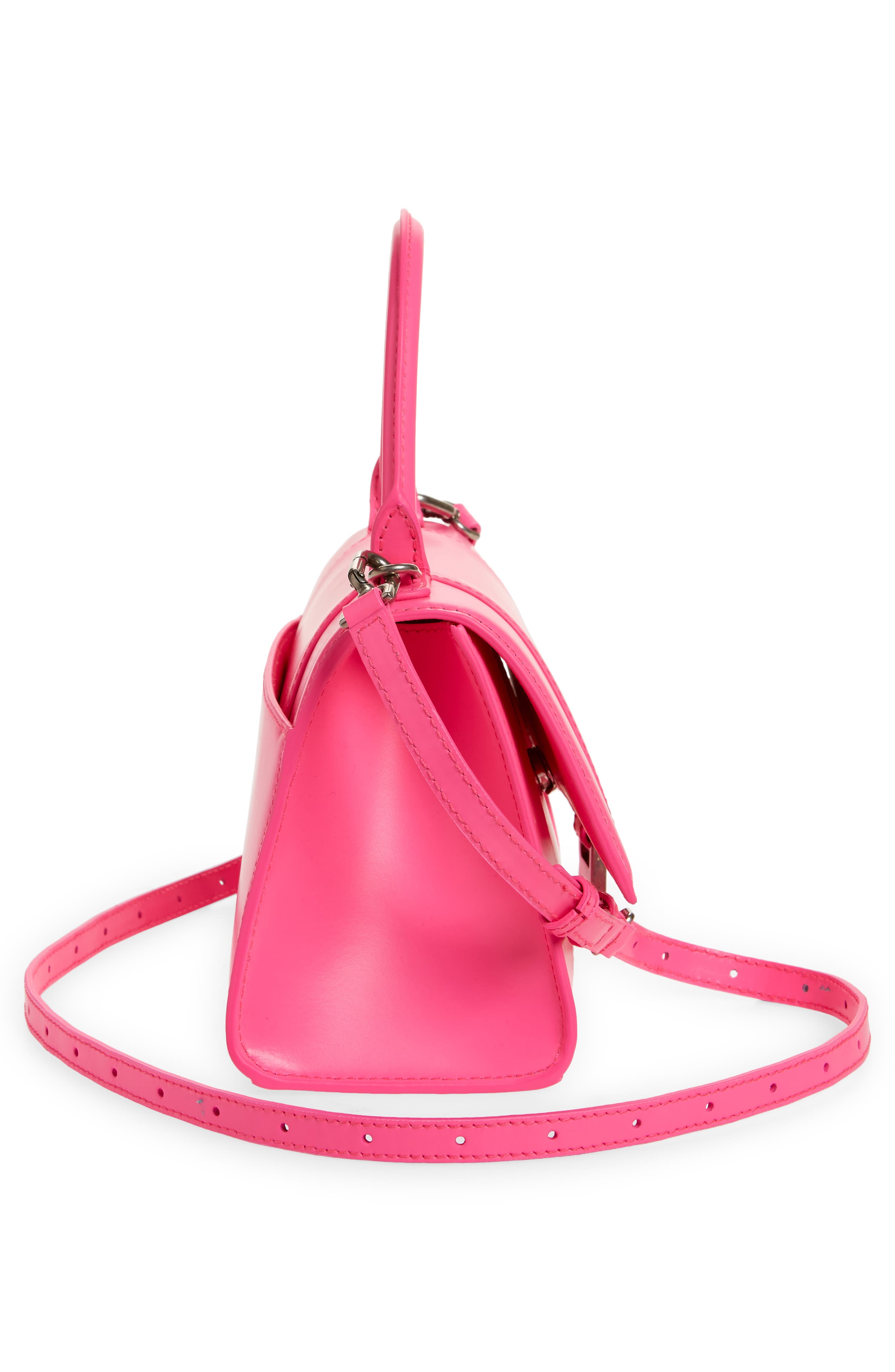 Balenciaga Small Hourglass Leather Top Handle Bag, Alternate, color, 