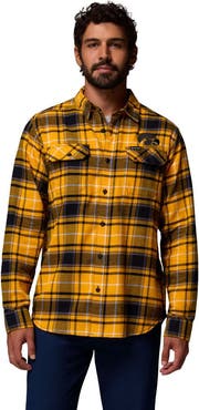 Columbia Men's Columbia Gold Iowa Hawkeyes Flare Gun Omni-Wick Flannel Long Sleeve Button-Up Shirt