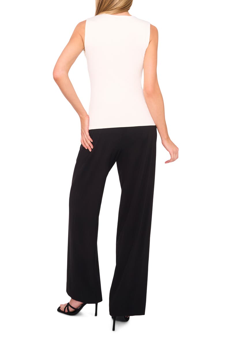 Ruched Sleeveless Top, Alternate, color, NEW IVORY