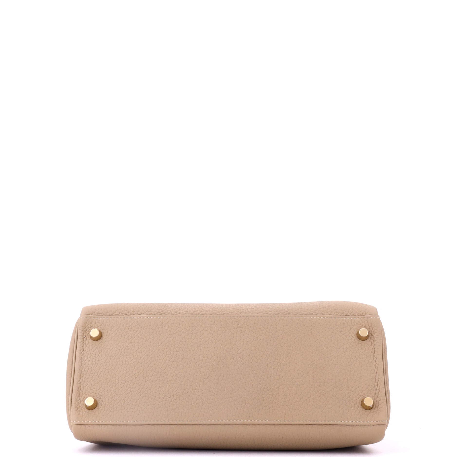 Pre-Owned Hermes Kelly Handbag Light Clemence with Gold Hardware 28, Alternate, color, Trench