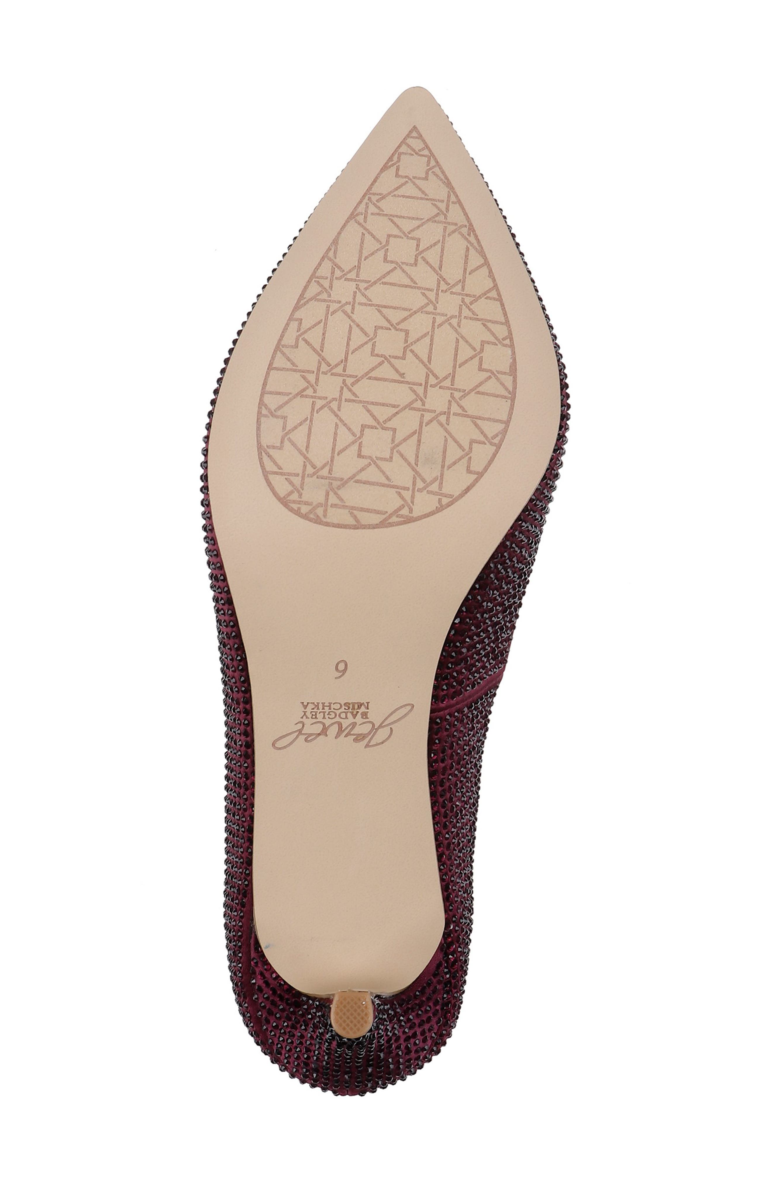 Tyanna Embellished Pointed Toe Pump, Alternate, color, BORDEAUX SATIN