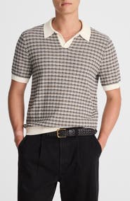 Madewell Plaid Johnny Collar Polo Sweater
