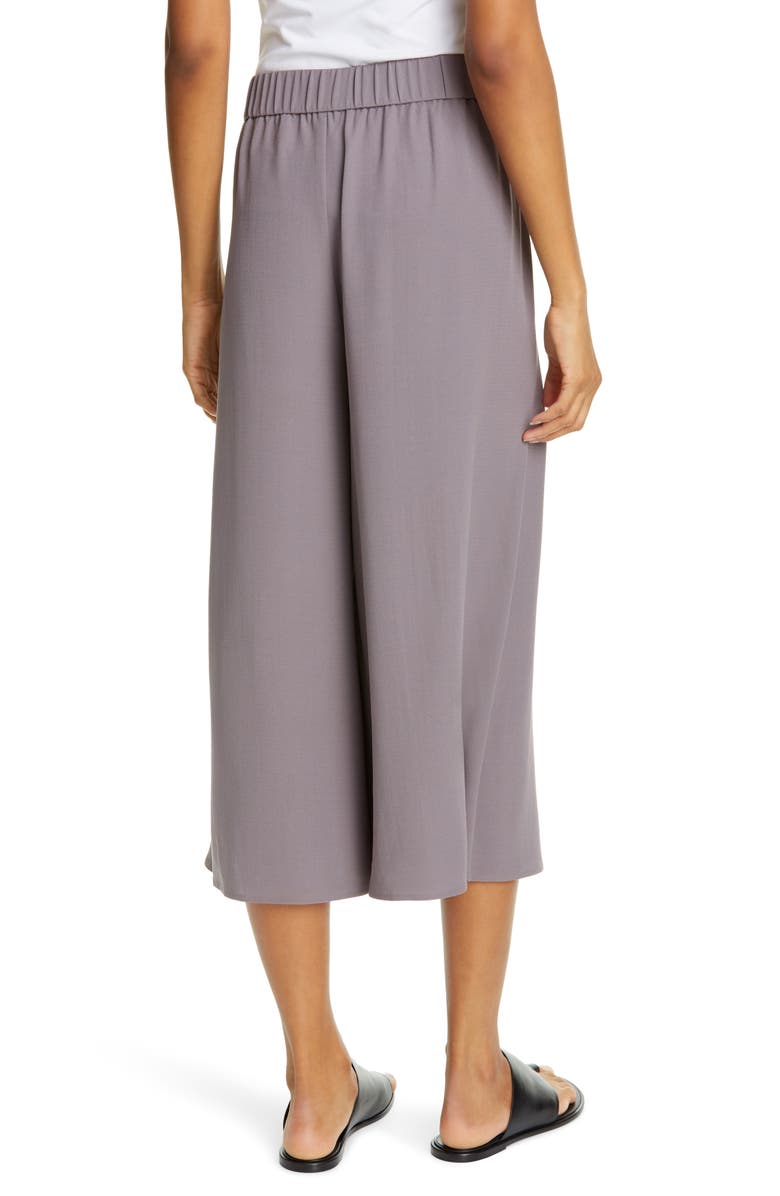 Eileen Fisher Wide Leg Crop Silk Pants, Alternate, color,