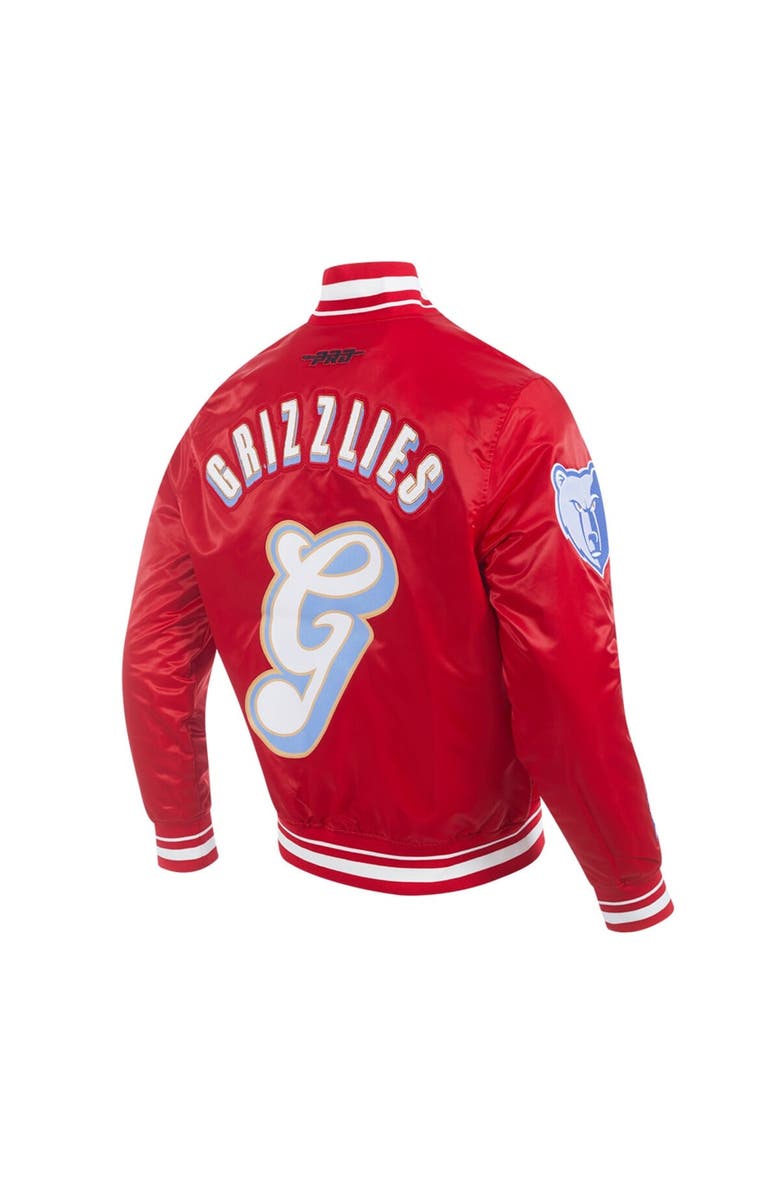 PRO STANDARD Men's Pro Standard Red Memphis Grizzlies 2024/25 City Edition Chenille Satin Full-Snap Jacket, Alternate, color, 