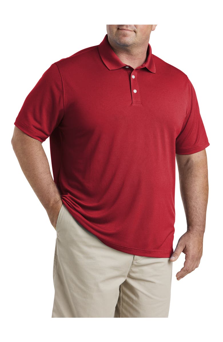 B+T Essentials Big & Tall Solid Golf Polo Shirt, Main, color, Red