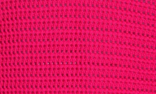 Apny Open Stitch Cotton Polo In Raspberry