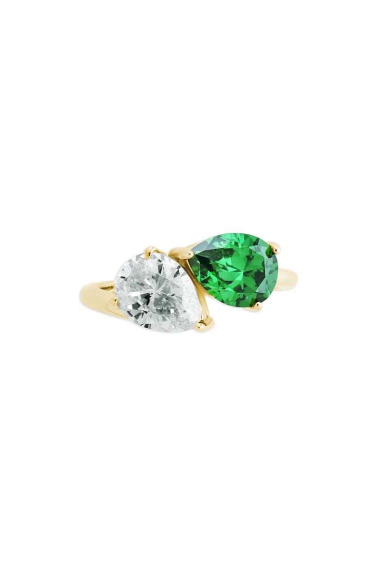 Toi Et Moi Cubic Zirconia Ring, Alternate, color, GOLD