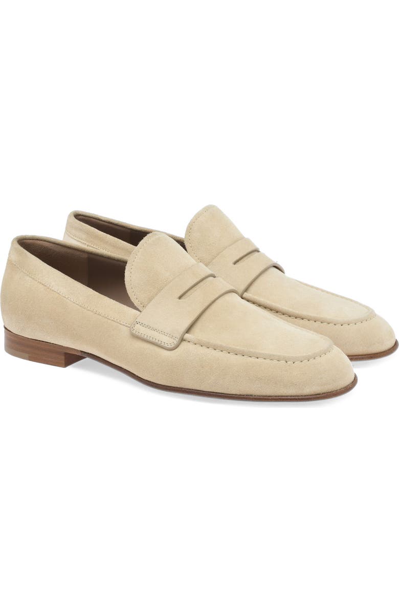 Gianvito Rossi Carlo Mocassin, Alternate, color, Brown Suede Leather