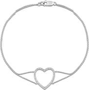 DELMAR Diamond Open Heart Bracelet - 0.08ct.