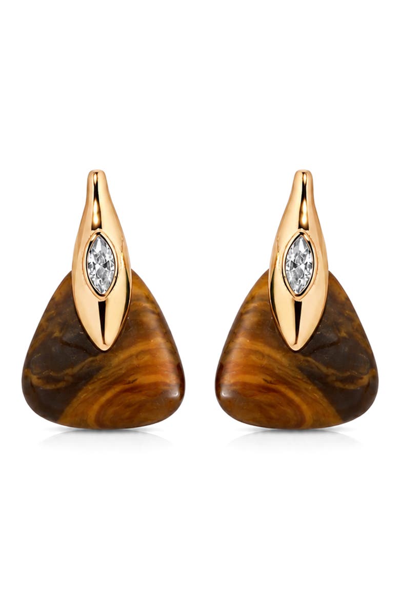 Tiger's Eye Solstice Stud Earrings, Alternate, color, TIGERS EYE