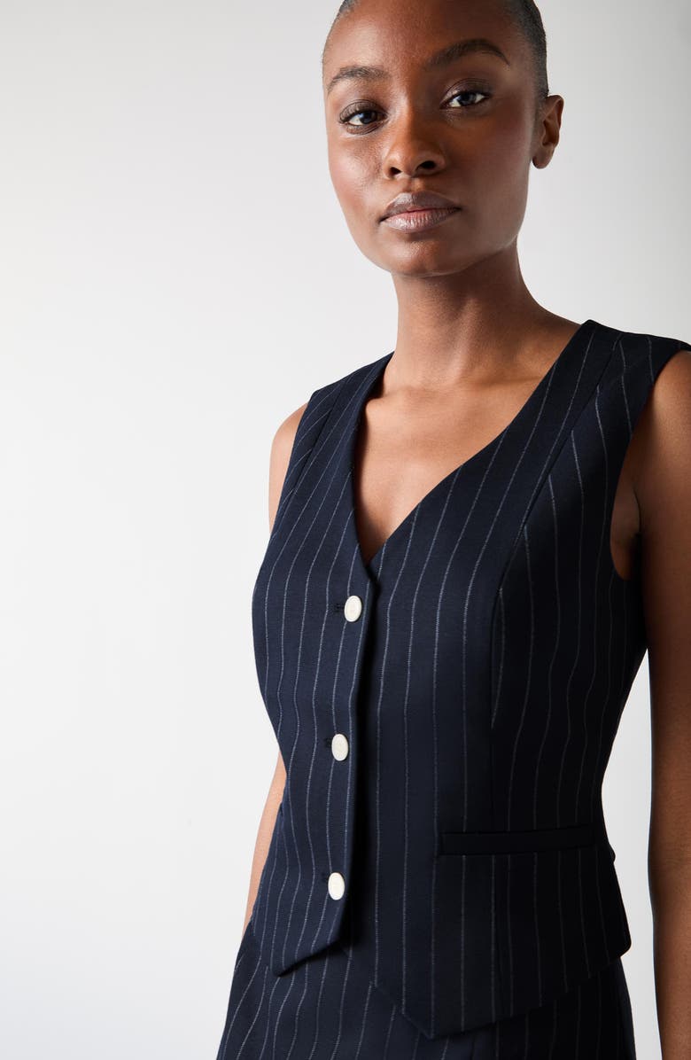 LK Bennett Bella Pinstripe Vest, Alternate, color, 