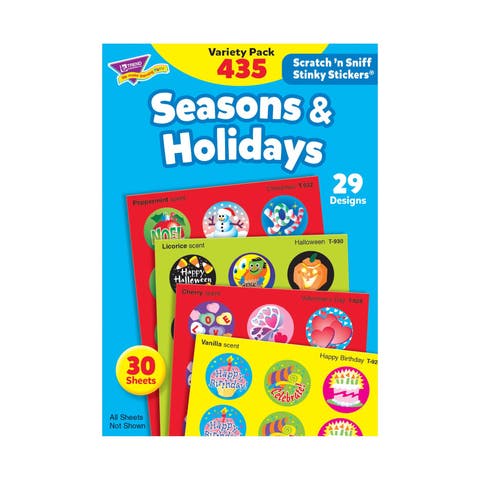 Seasons & Holidays Stinky Stickers, Variety Pack, 435 Count