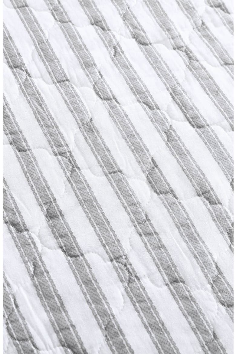 Willow Way Ticking Stripe Quilt & Sham Set, Alternate, color, LT-PASTEL GREY