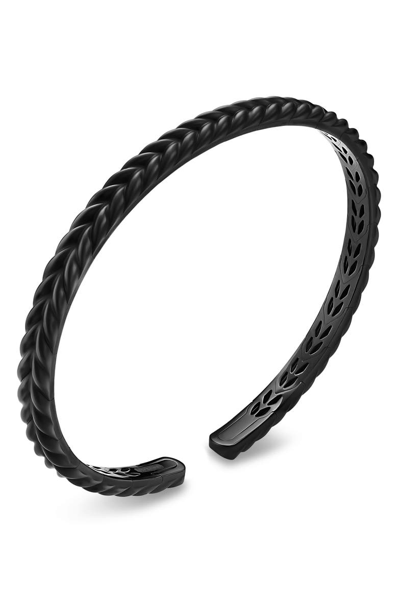 David Yurman Chevron Flex Bracelet in Black Titanium, 5mm, Alternate, color, Alternative Material