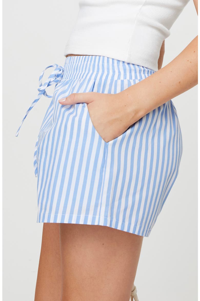 Charmen Stripe Cotton Poplin Boxer Shorts, Alternate, color, BLUE