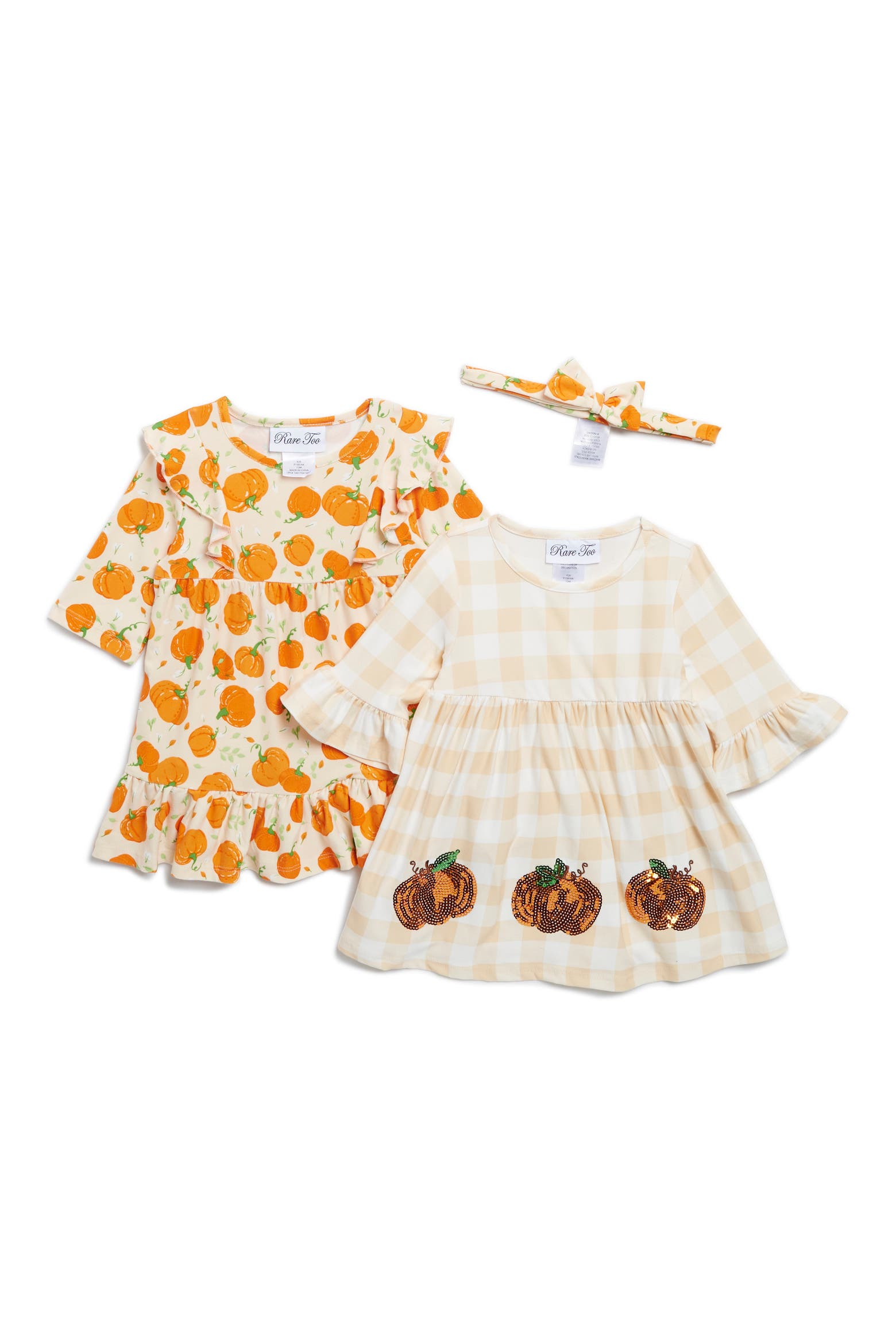 Dress Rassh Rare Editions Harvest Assorted 3-Pack Dress & Bow Headband Set (Women ...