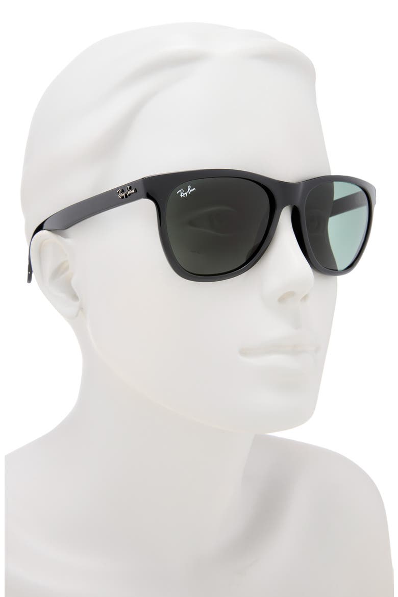 54mm Wayfarer Sunglasses, Alternate, color, BLACK