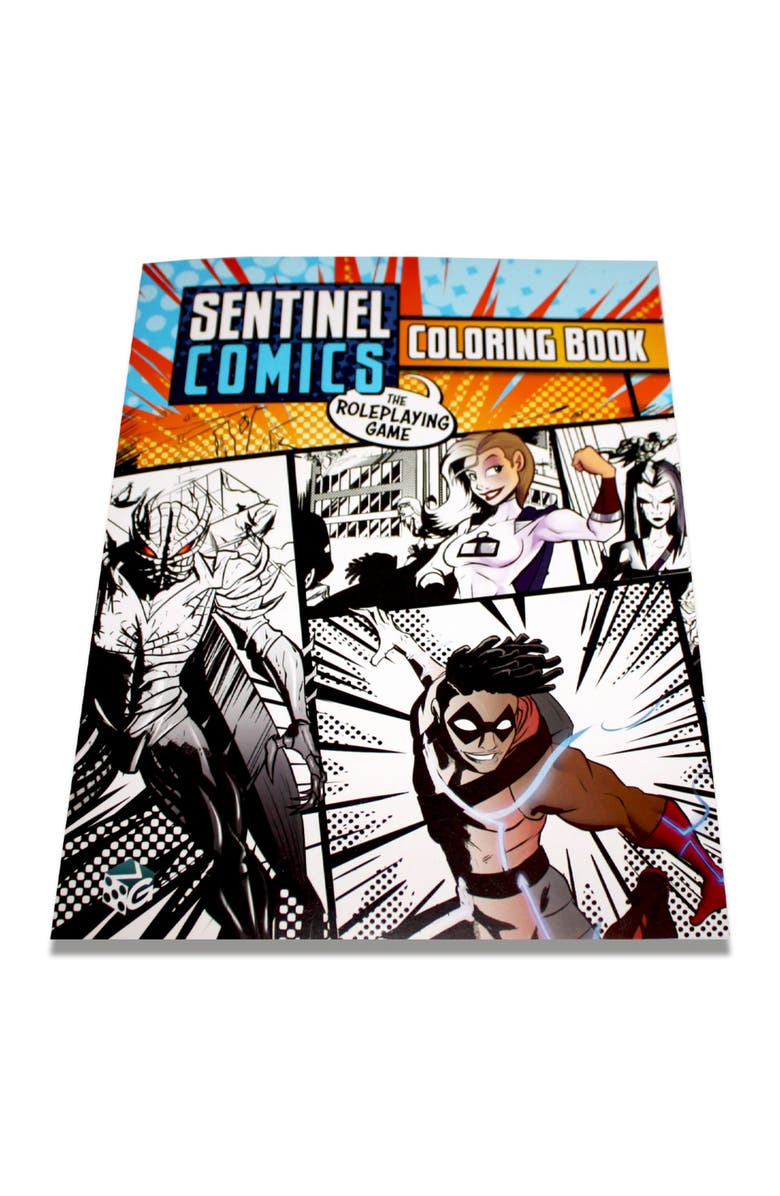Greater Than Games Sentinel Comics The RPG Coloring Book, Main, color, Multicolored