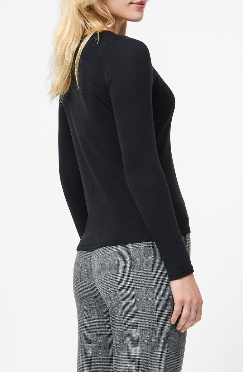 French Connection Reeves Jersey Top, Alternate, color, Black