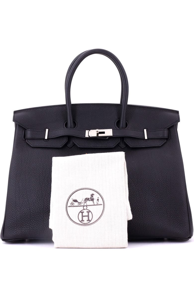 Pre-Owned Hermes Birkin Handbag Black Togo with Palladium Hardware 35, Alternate, color, Noir