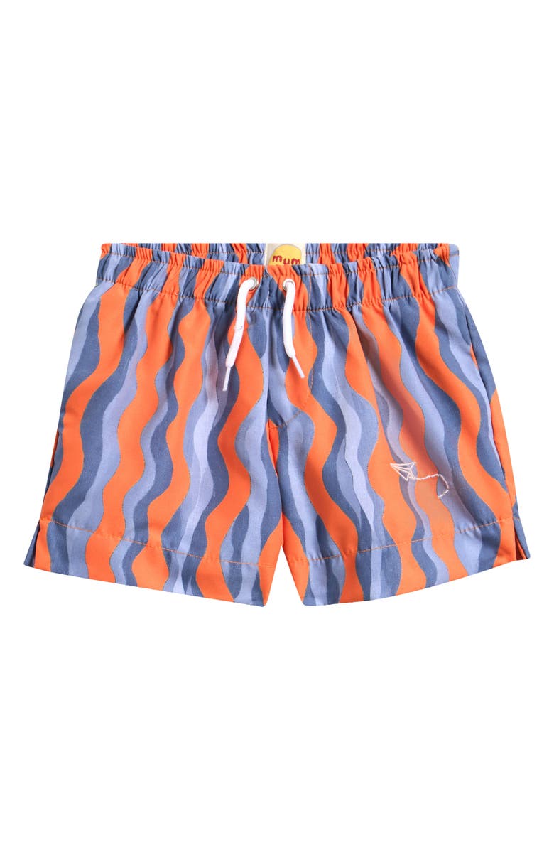 MUMZERS Kids' Print Swim Trunks, Main, color, Orange