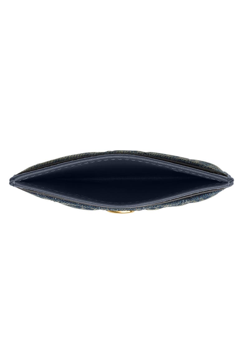 Essential Loved Quilted Denim Card Case, Alternate, color, DARK INDIGO