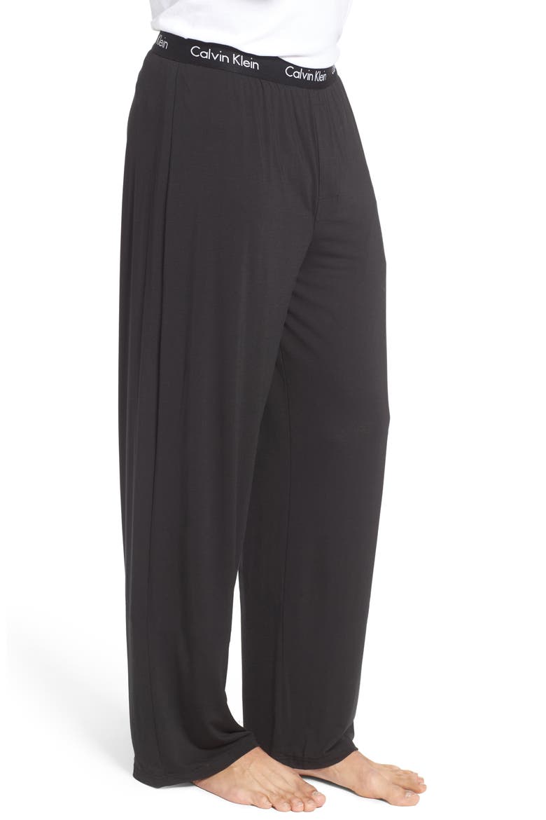 'U1143' Micromodal Pajama Pants, Alternate, color, BLACK