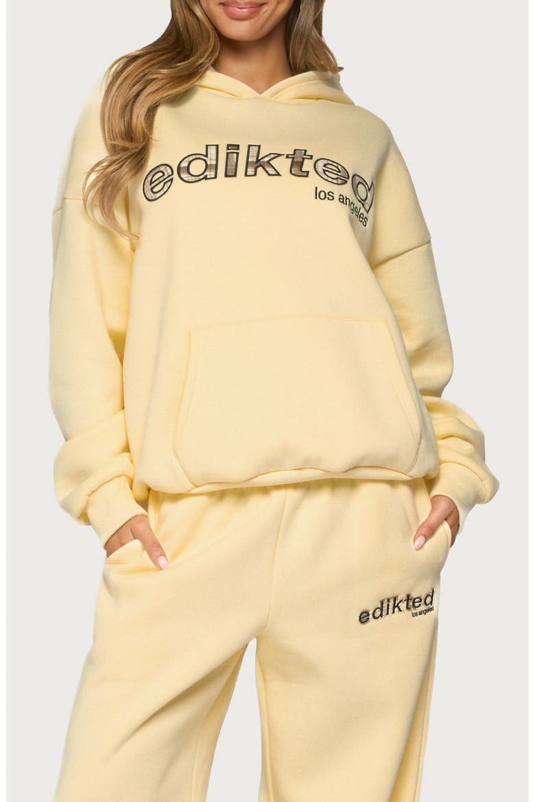 West Coast Camo Logo Oversize Hoodie, Main, color, LIGHT-YELLOW
