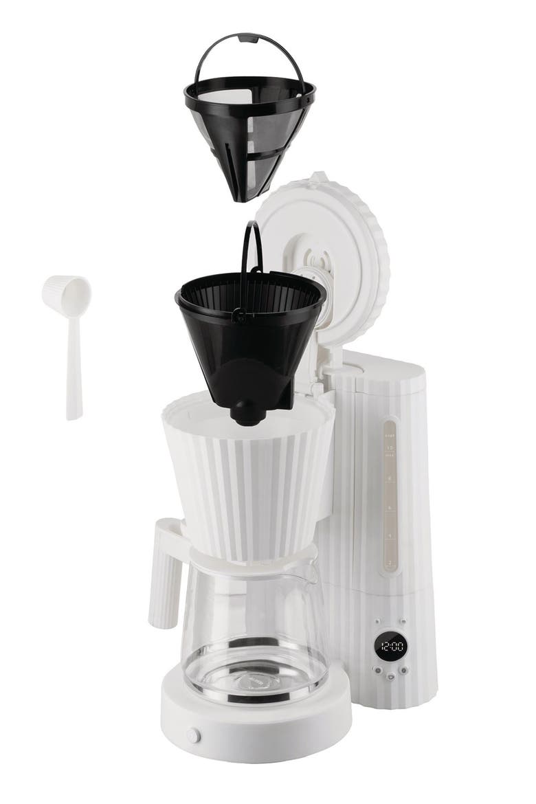 Plissé Drip Coffee Maker, Alternate, color, WHITE