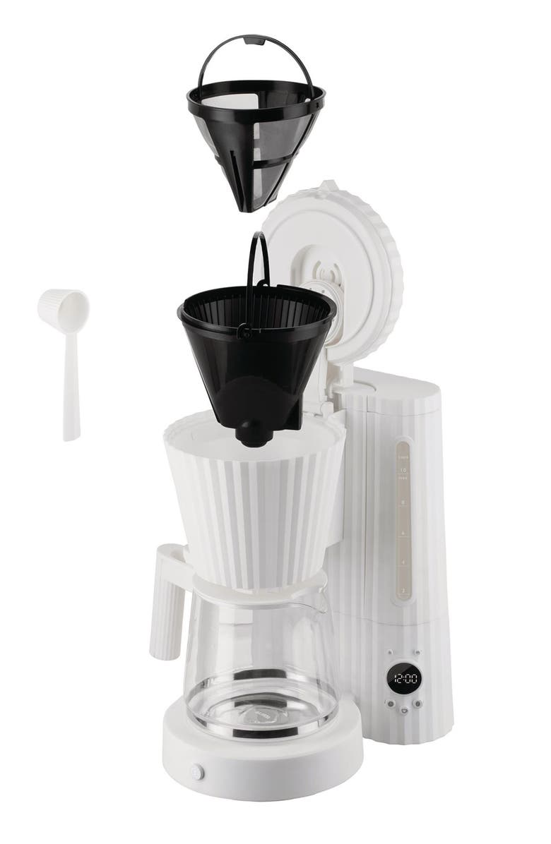 ALESSI Plissé Drip Coffee Maker, Alternate, color, White