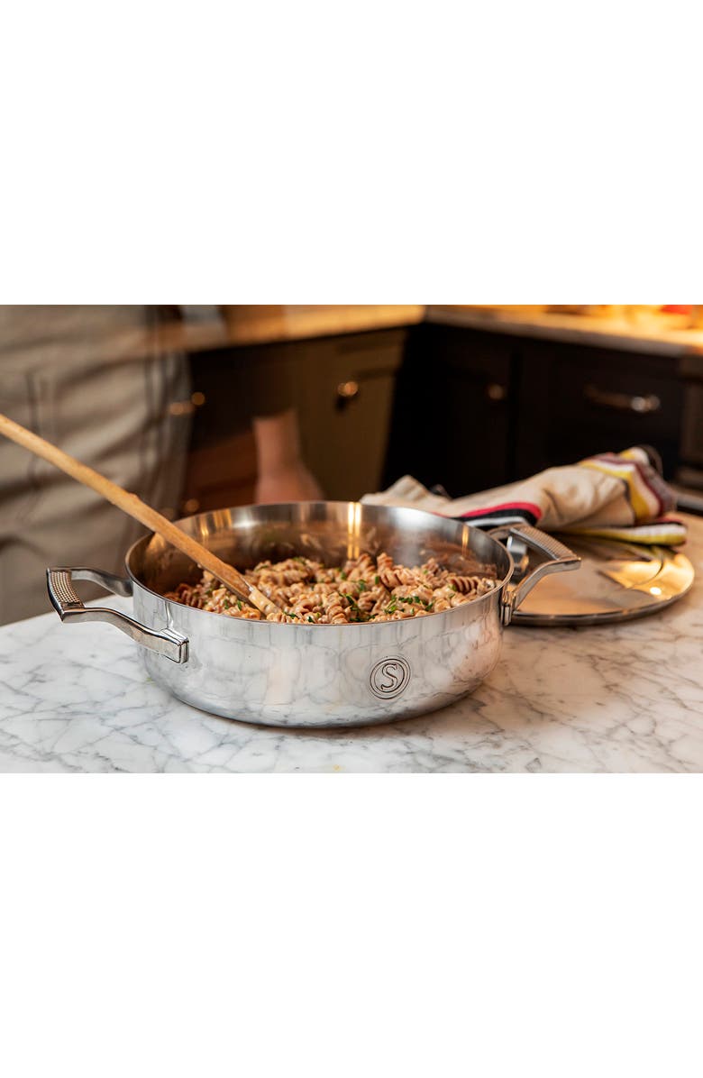 SAVEUR SELECTS 3qt. Sauteuse with Lid, Alternate, color, Stainless Steel