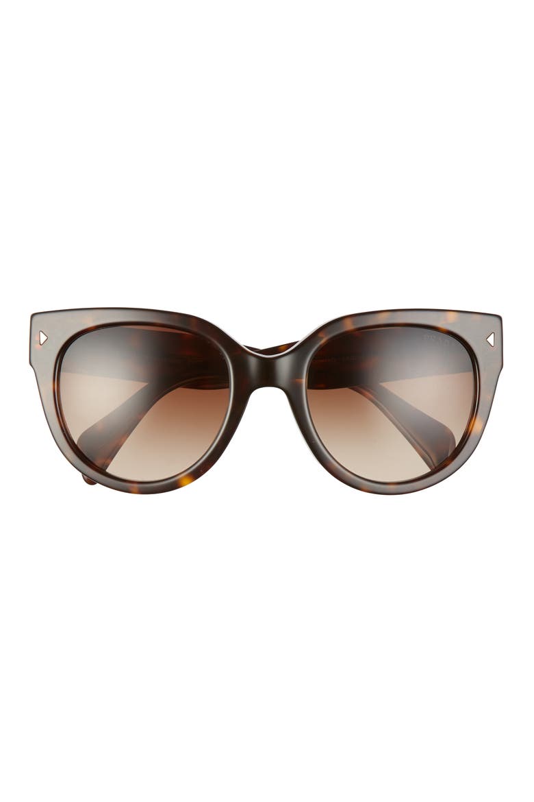 Phantos 54mm Gradient Cat Eye Sunglasses, Main, color, HAVANA/ BROWN GRAD
