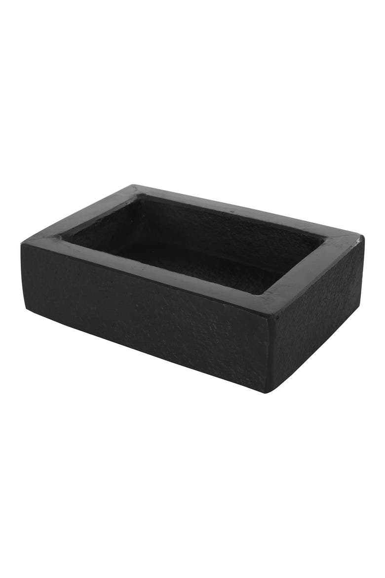 Contemporary Set of 3 Decorative Marble Boxes, Alternate, color, BLACK