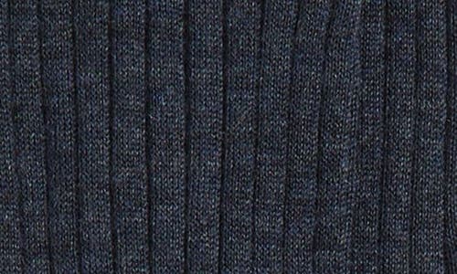 Canali Ribbed Cashmere & Silk Dress Socks In Blue