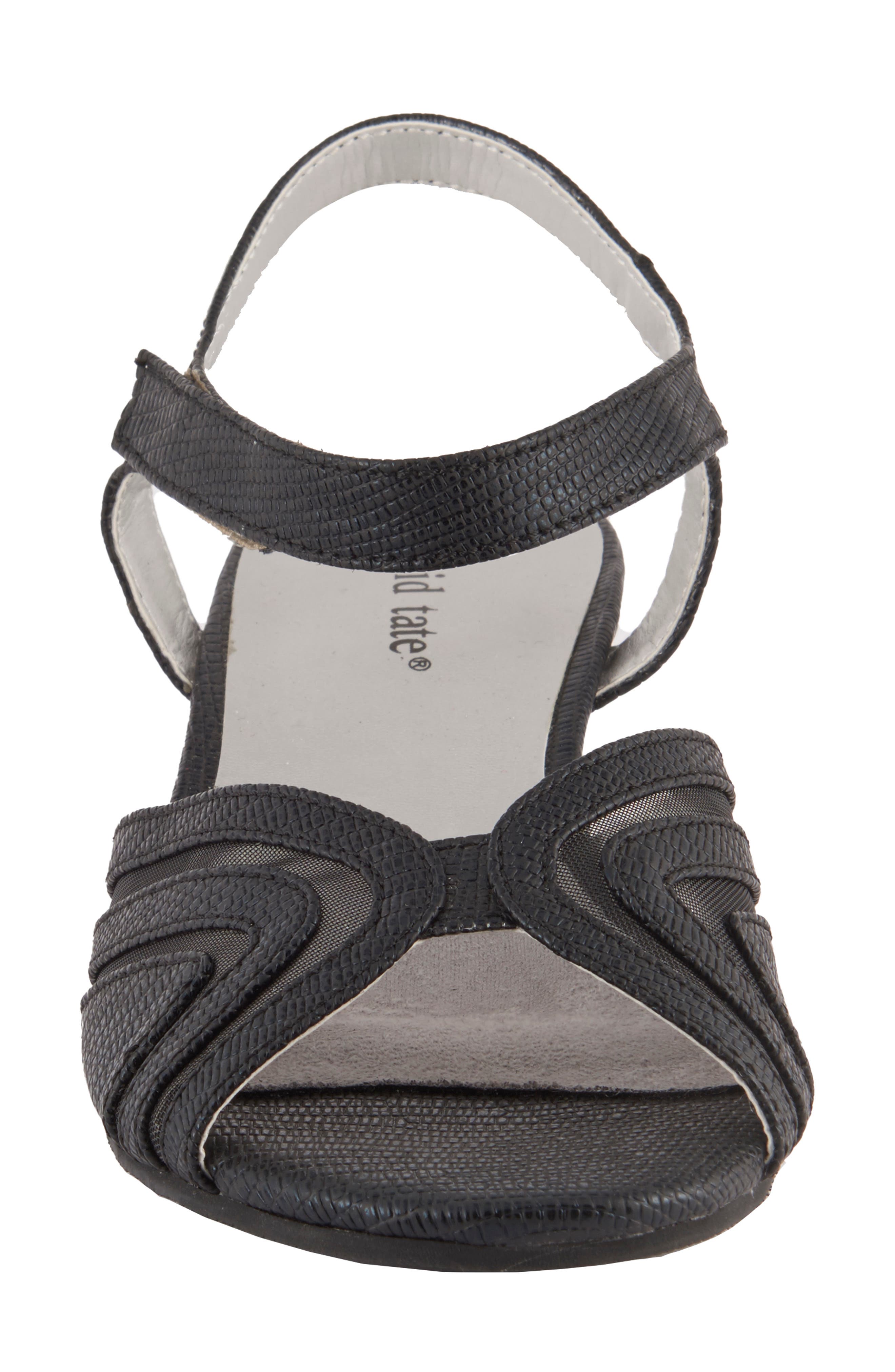 David Tate Admire Lizard Embossed Sandal, Alternate, color, 