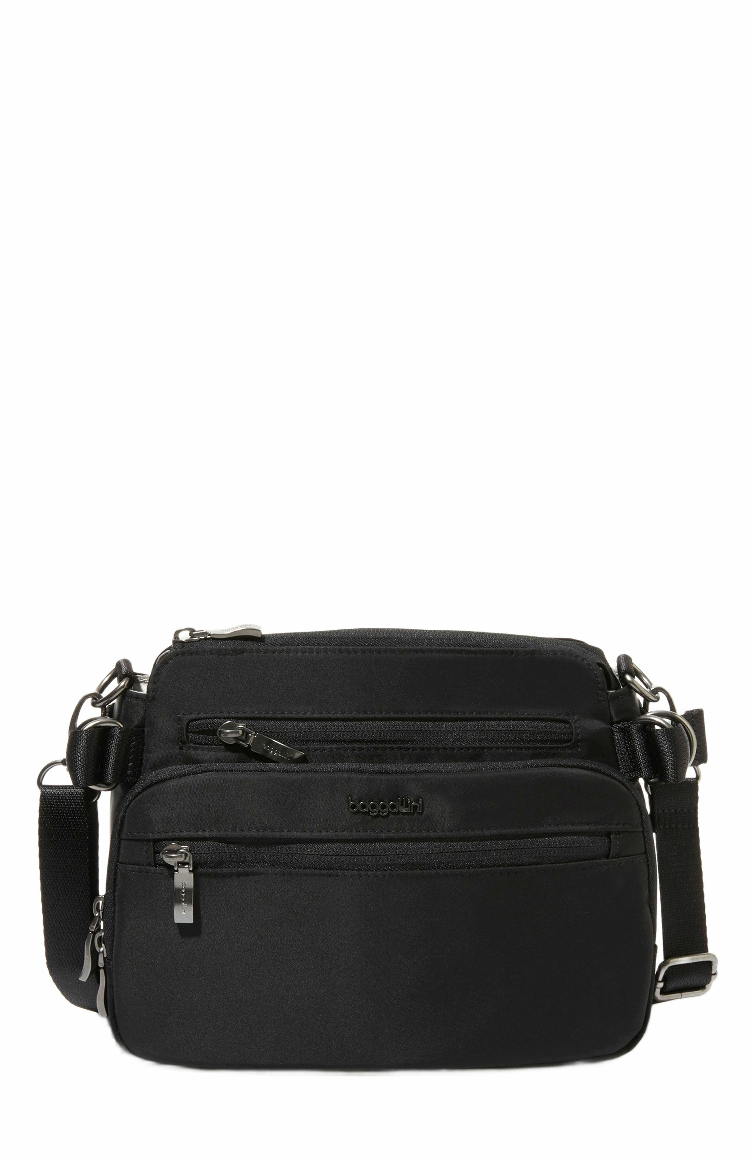 BAGGALLINI Marais Crossbody Bag in Black Twill 