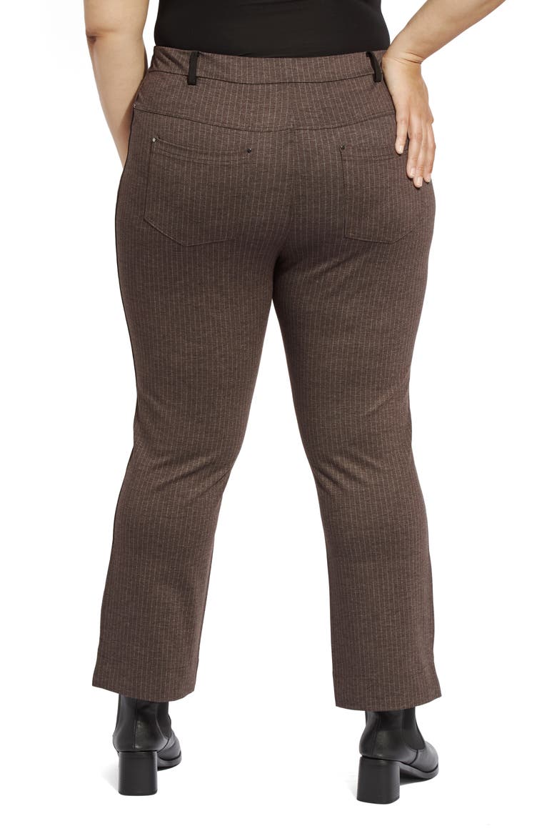 Pinstripe Pull-On Baby Bootcut Ankle Ponte Pants, Alternate, color, HAIRLINE STRIPE