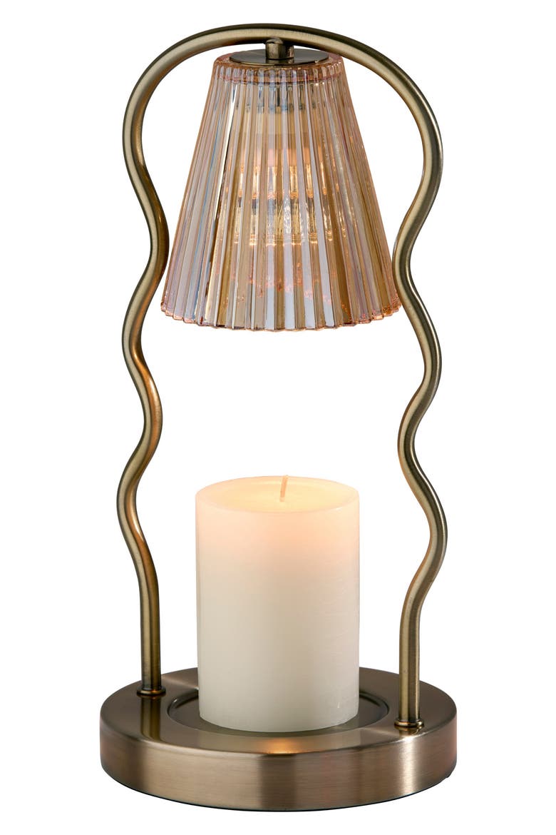 Chiara Candle Warmer Lamp, Alternate, color, ANTIQUE BRASS