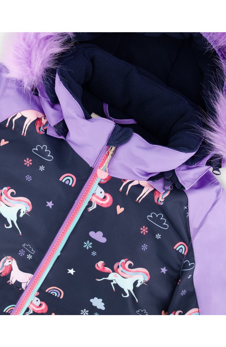 Deux par Deux Girl Two-Piece Play Snowsuit with Jacket, Alternate, color, Lavender