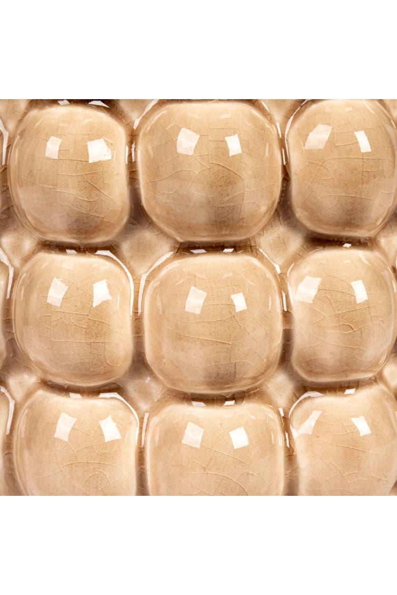 Round Stoneware Planter with Raised Dots, Tan, Alternate, color, Tan