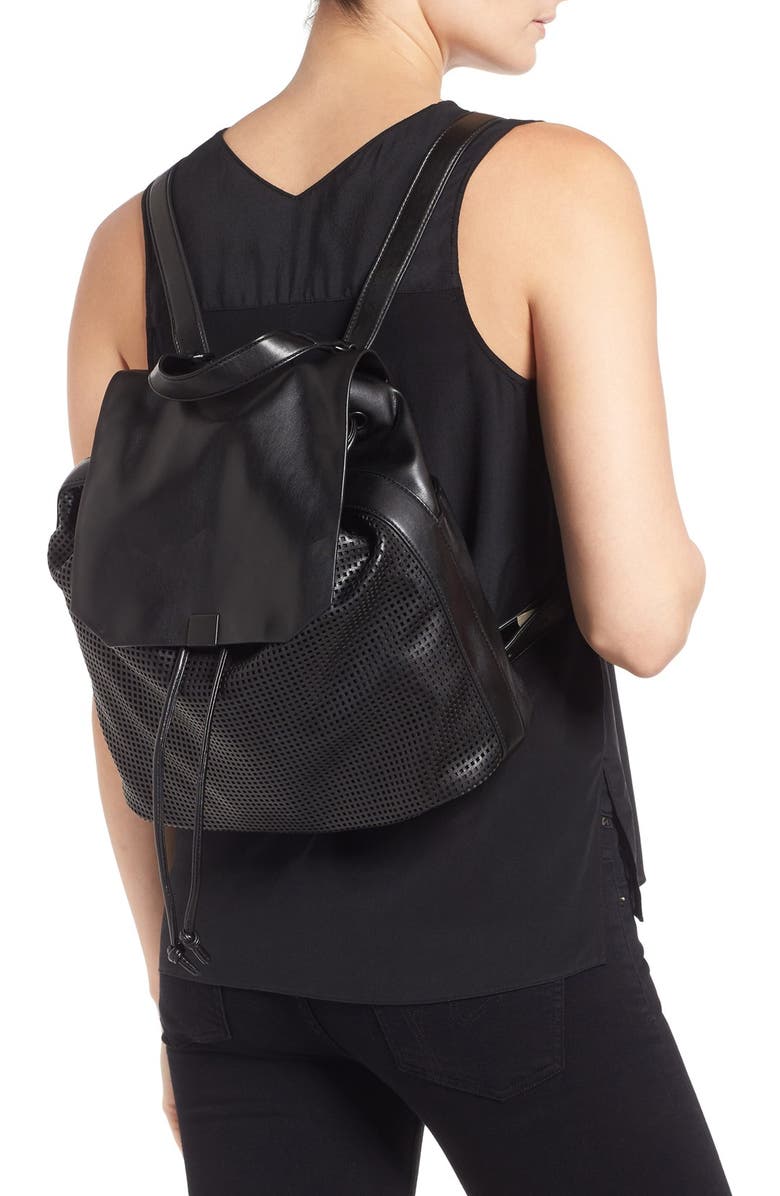 Phase 3 Perforated Faux Leather Backpack, Alternate, color,