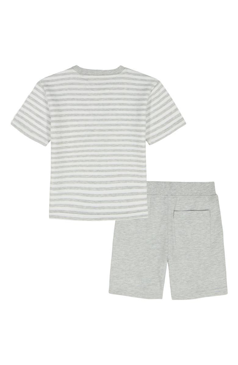 Calvin Klein Kids' Stripe T-Shirt & Cargo Set, Alternate, color, Grey Multi