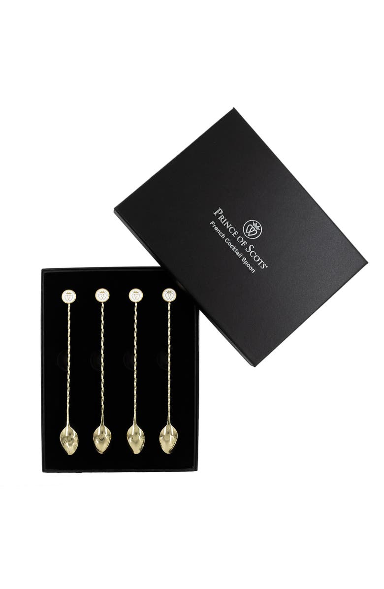 Prince of Scots French Cocktail Spoons Gift Set, Alternate, color, Gold