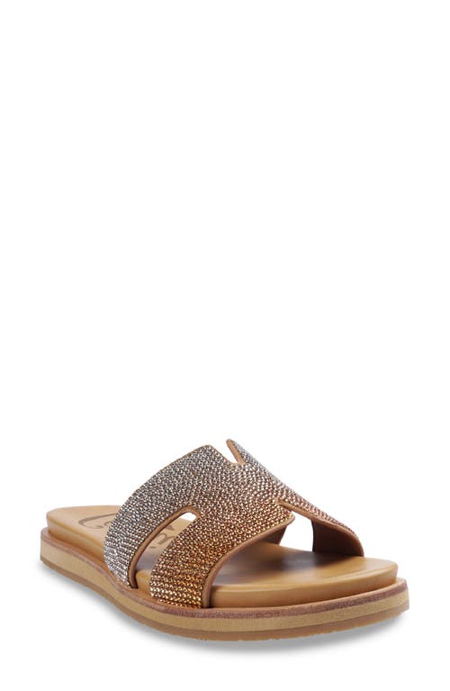 Candie's Santorini Slide Sandal in Natural Multi 