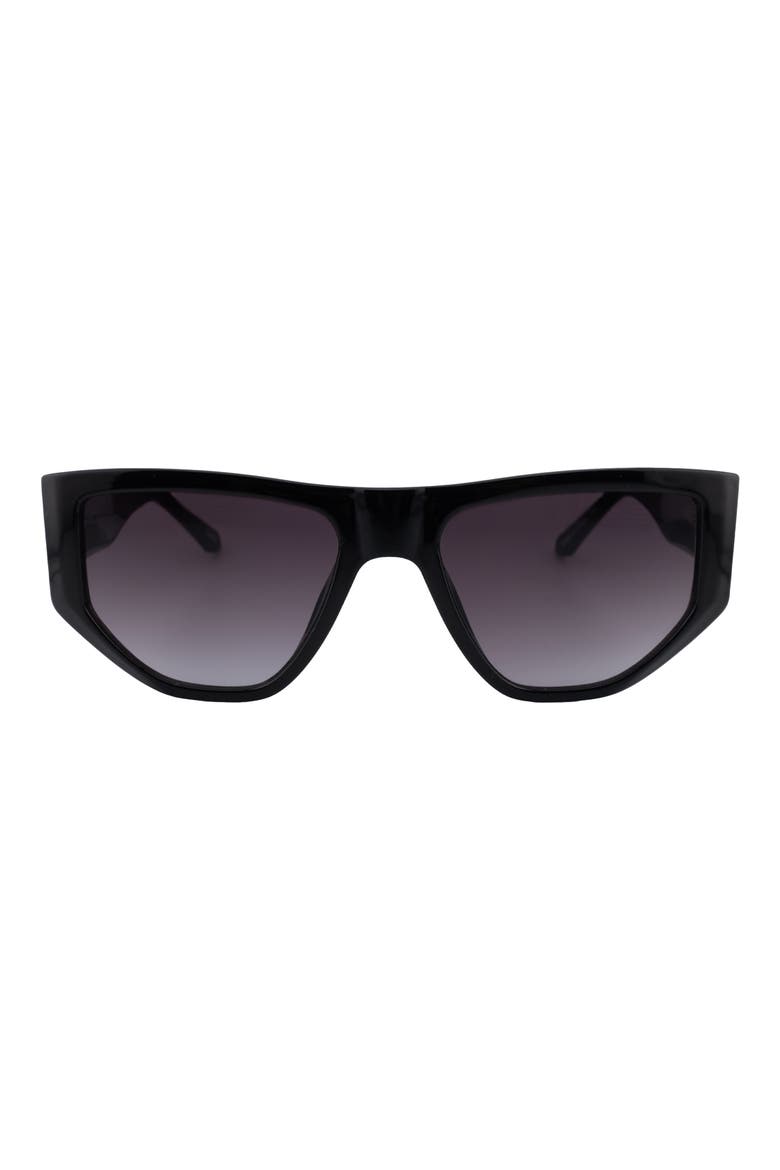 Elka Cat Eye Sunglasses, Main, color, BLACK/ SMOKE FADE