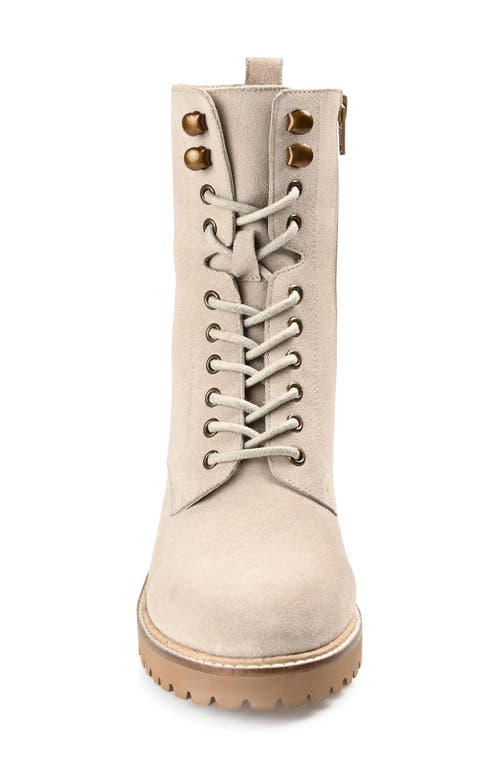 Journee Signature Malle Lace-up Boot In Sand