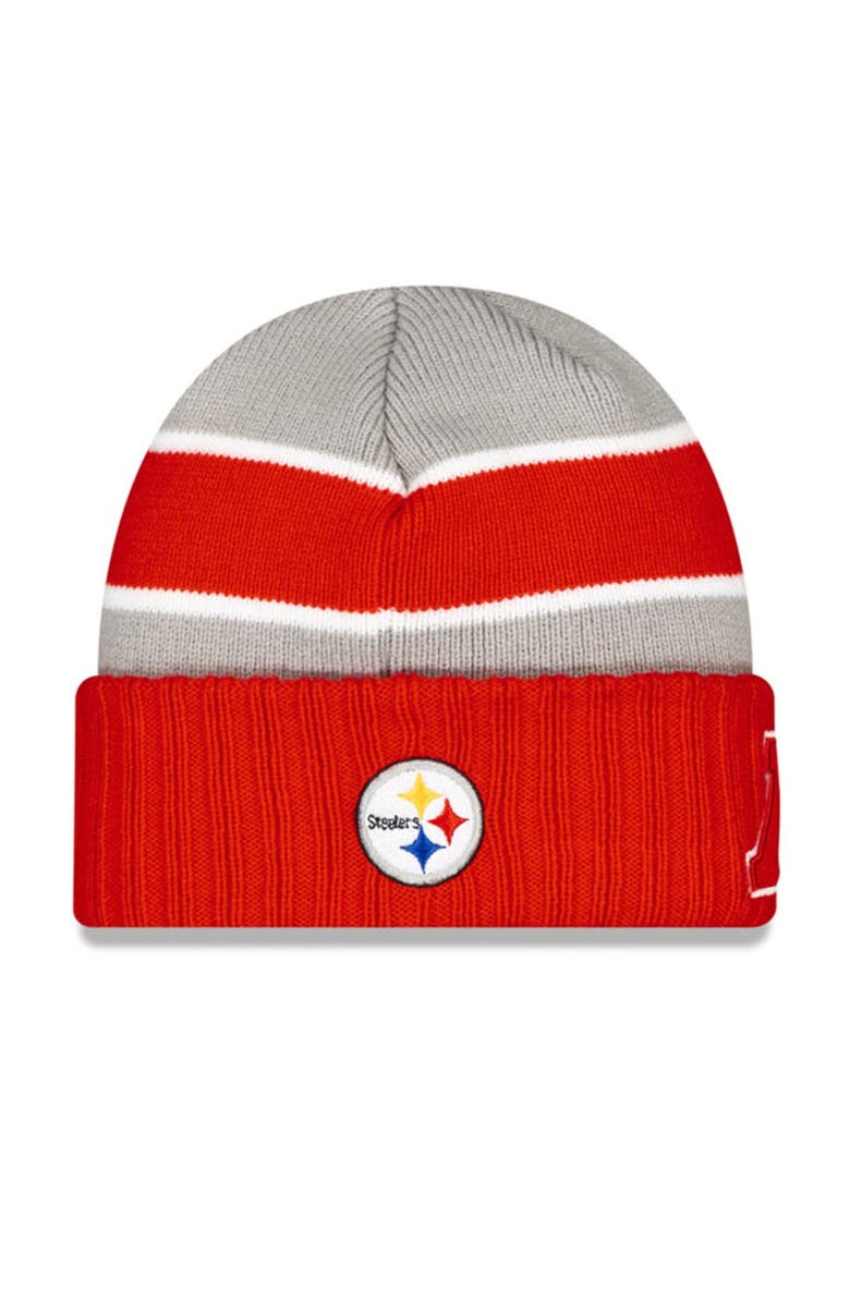 New Era Men's New Era Gray Pittsburgh Steelers 2024 NFL Pro Bowl Cuffed Knit Hat, Main, color, 