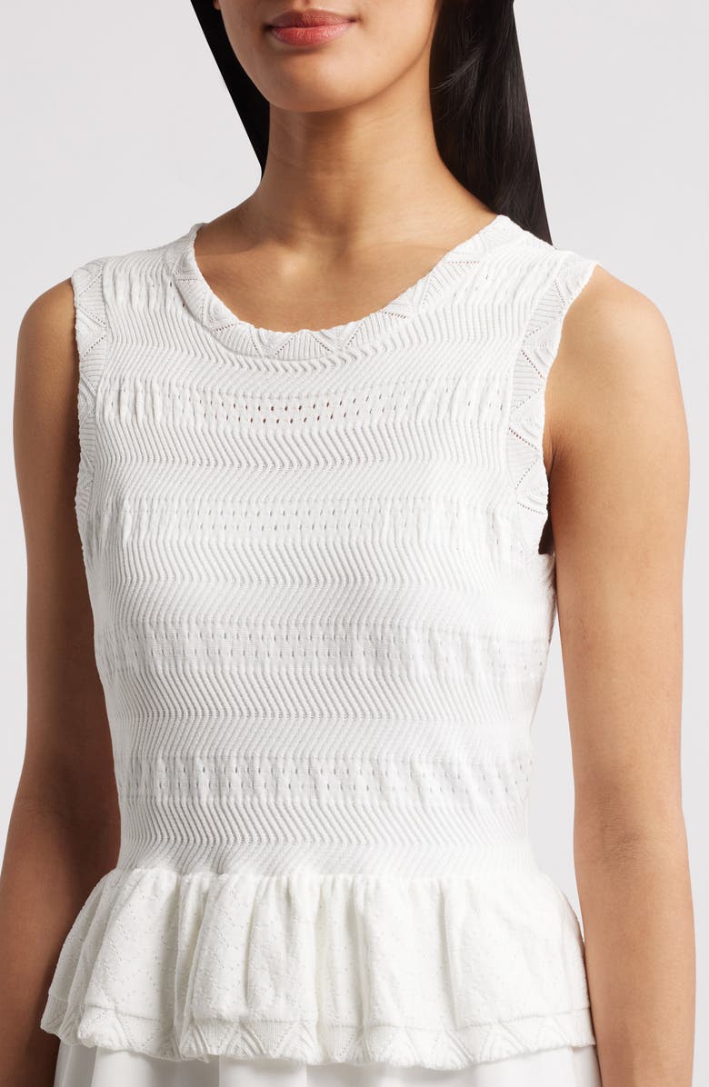 Julia Jordan Mixed Media Stretch Cotton Midi Dress, Alternate, color, 