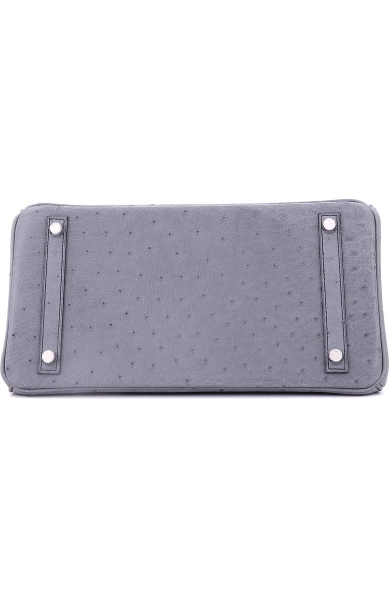 Pre-Owned Hermes Birkin Handbag Grey Ostrich with Palladium Hardware 30, Alternate, color,